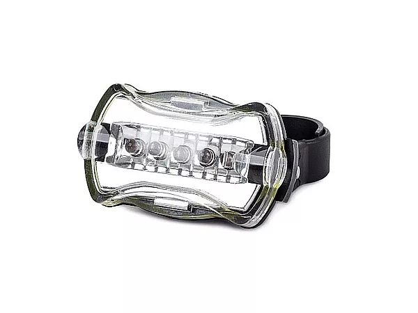 5 LED velosipēda aizmugurējā lampa balta