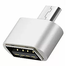 USB OTG adapteris microUSB baltā krāsā