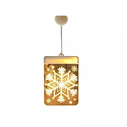 3D Stikla LED Ziemassvētku Logu Rotājums, Sniegpārsla