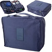 Make-up bag travel organiser navy blue