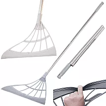 Silikona ūdens birste ar regulējamu kātu, pelēka