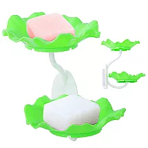 Sienas ziepju trauks ar līmējamu stiprinājumu, zaļš