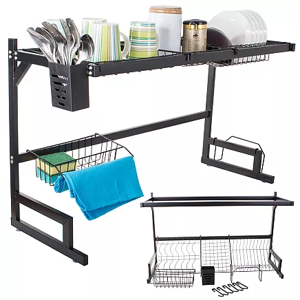 Dishwasher large drainer cutlery plates