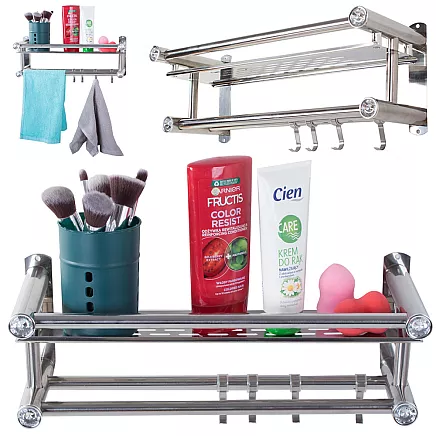 Bathroom shelf hanging shower organiser
