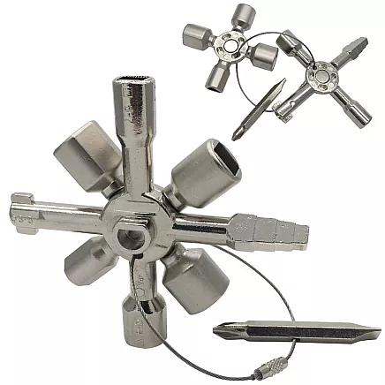 Universāla atslēga elektrības skapjiem 10 vienā