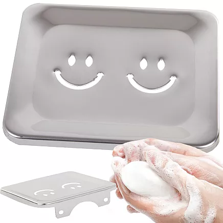 Metal soap dish bathroom shelf