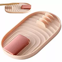 Statīvs karotēm un podu vākiem, virtuves piederumu paliktnis, Rozā