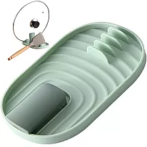 Statīvs karotēm un podu vākiem, virtuves piederumu paliktnis, Zaļš