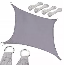 Dārza Ūdensizturīgs Saulessargs Markīze Bura Nojume Tents 4x3m, Pelēks