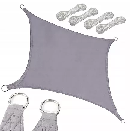 Dārza Ūdensizturīgs Saulessargs Markīze Bura Nojume Tents 4x3m, Pelēks