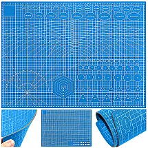 Pašatjaunojošs griešanas paklājiņš A2 divpusējs rokdarbiem, 60x45 cm, zils