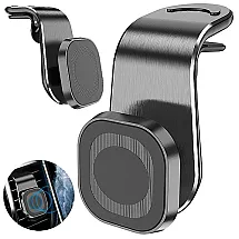 Magnētiskais telefona turētājs auto ventilācijas restei, melns