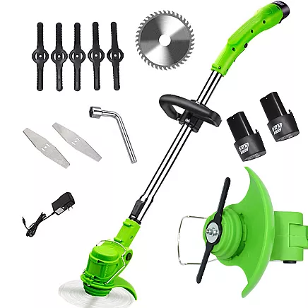 Battery-powered lawnmower mower weeder 2 x power pack