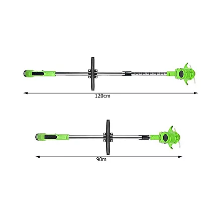 Battery-powered lawnmower mower weeder 2 x power pack