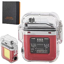 Uzlādējama plazmas šķiltava ar LED lukturīti, ūdensizturīga, USB