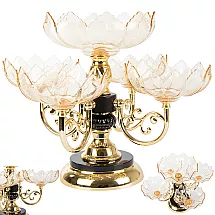 Piled cake tray fruit sweets revolving tray