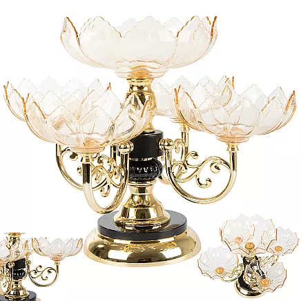 Divstāvīgs Rotējošs Saldumu un Augļu Trauks