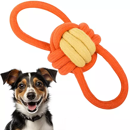 Dog toy chew tug rope strong long