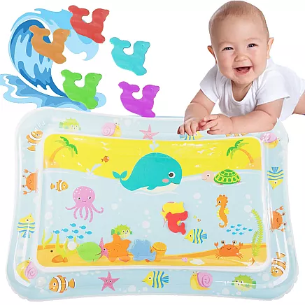 Inflatable sensory water mat for toddlers to play on