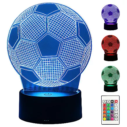 3d led football night light colours + remote control