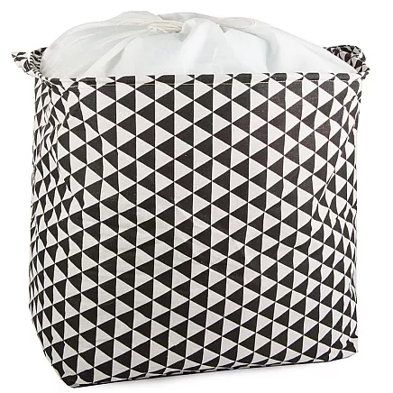 Liels saliekams veļas grozs 90L ar auklas aizdari, mantu uzglabāšanai