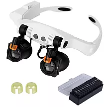 Galvas lupa ar 2 LED lampām