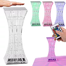 Crystal table lamp led rgb usb remote control