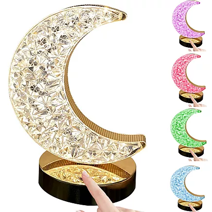 Table lamp moon crystal led rgb usb