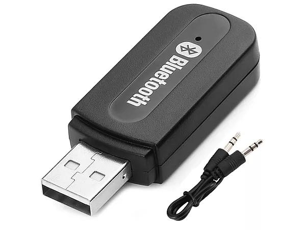 Bluetooth audio uztvērējs ar AUX 3.5mm un USB, melns