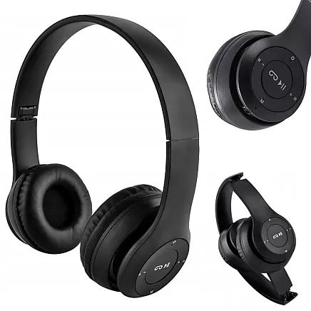 Bezvadu austiņas P47 Bluetooth ar mikrofonu un MP3