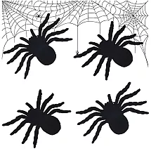 Zirnekļi Hellovīnam - 4 gab. dekorācijas