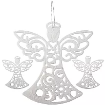 Ziemassvētku Eglīšu Rotājumi Dekors Eņģeļi, 3 gab.