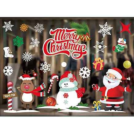 Christmas window stickers christmas trees