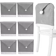 Ziemassvētku vecīša cepures krēslu pārvalki 6 gab.