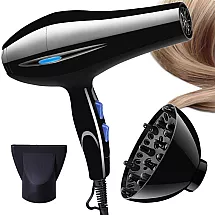 Matu Žāvētājs Fēns ar Difuzoru Matu Veidošanai 1200W, Melns