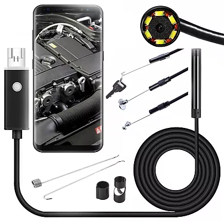 Endoscope inspection camera android pc usb 10m led