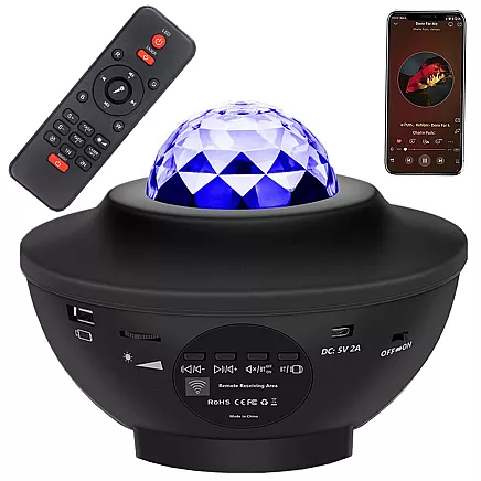 Star projector led night light rgb + remote control