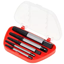 5 gab. salauzto skrūvju izvilcēju komplekts, sarkans
