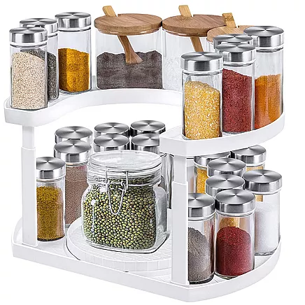 Bin organiser spice rack rotatable