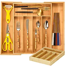 Drawer organizer for kitchen tables bambus 7 door 39cm l