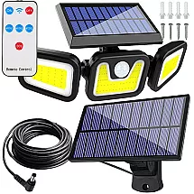 Solar lamp with twilight movement sensor 171 led separate panel garden
