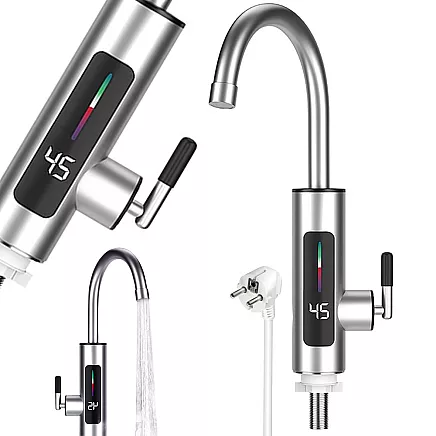 Electric mixer with instantaneous water heater and LCD display 3000W
