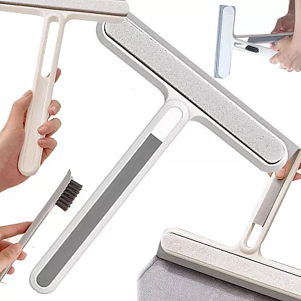 Window cleaner squeegee with handle window water brush groove brush