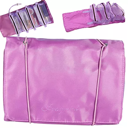 Toiletries travel roll functional 4 in 1 zipper for cosmetics