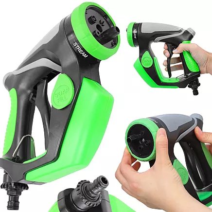 Automašīnas mazgāšanas pistole ar putu tvertni un 4 režīmiem