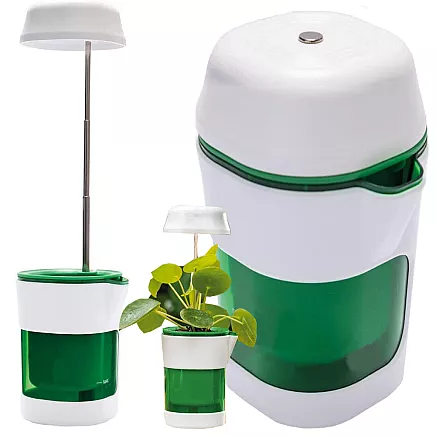 Plant growth panel lamp 6 led 4 uv self watering pot