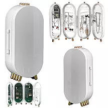 Jewellery organiser folding casket display mirror stand white