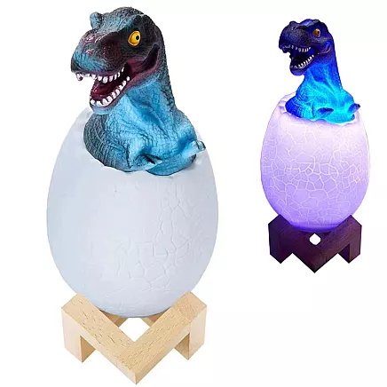 Bērnu Nakts Gaisma Lampa Dinozaurs Tiranozaurs Ola RGB LED