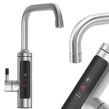 Elektriskais caurplūdes ūdens sildītāja krāns ar LCD displeju, 3000 W, 220–230 V