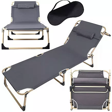 Saliekamā militārā gulta 120kg 190x70 pelēka